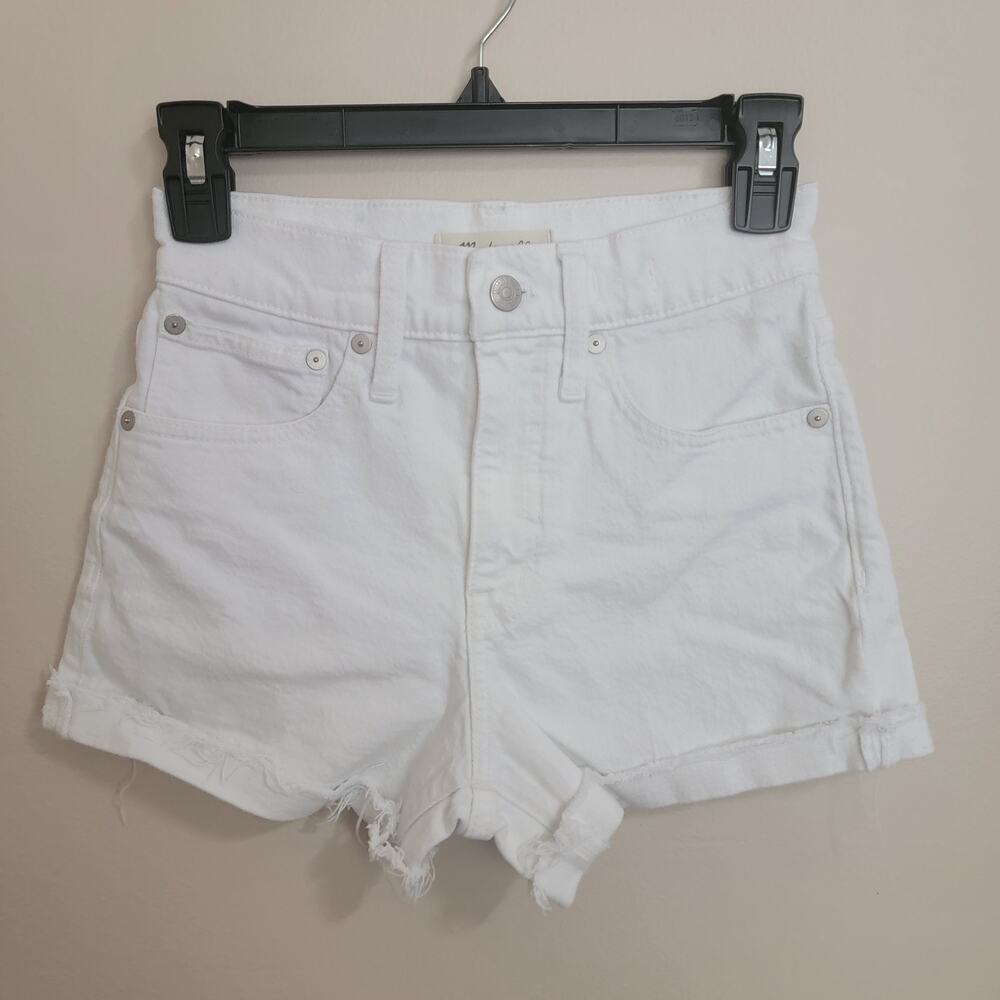 Madewell White High Rise Denim Shorts Size 23